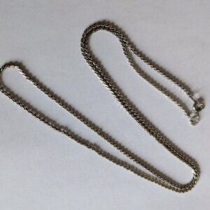 Vintage 28" Sterling Silver Twisted Rope Chain Necklace - 925 Solid Silver